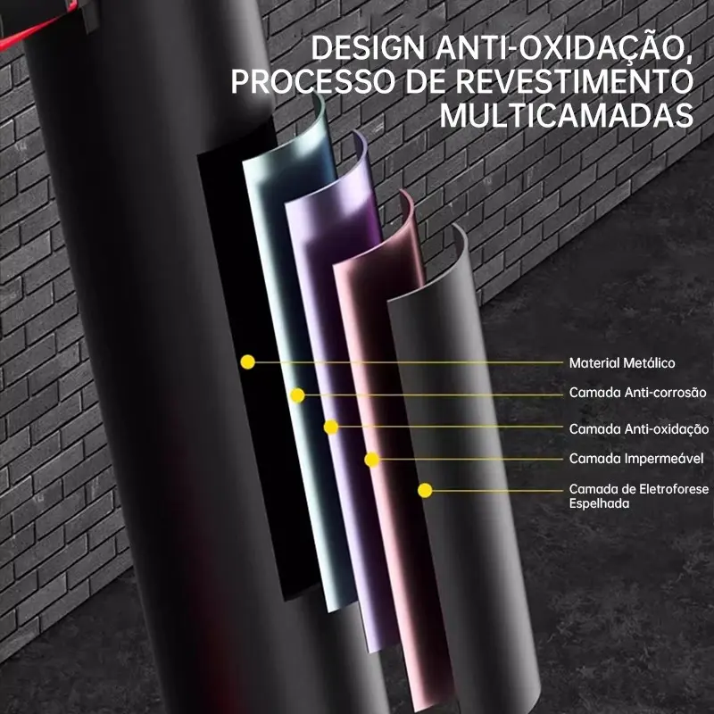 Escada Telescópica Dupla 5m 13 Degraus Dobrável Alumínio Antiderrapante 150kg — imagem 4