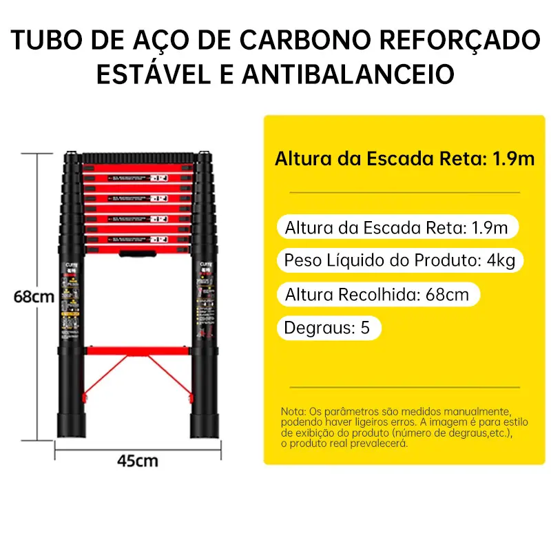 Escada telescópica 1.9m